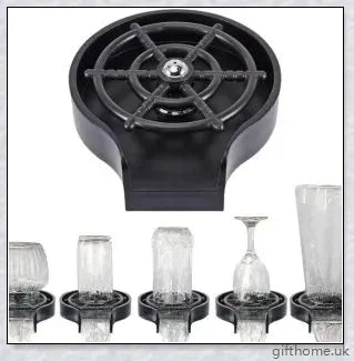 Enovo Glass Rinser for Sink - Automatic Glass Washer for Kitchen and Bar, Powerful Water Jets for Thorough Cleaning
