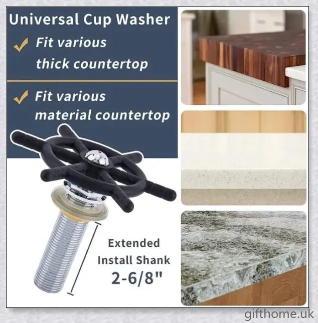 Enovo Glass Rinser for Sink - Automatic Glass Washer for Kitchen and Bar, Powerful Water Jets for Thorough Cleaning
