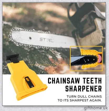 A compact and lightweight chainsaw teeth sharpener with a protective case and high-quality whetstone for quickly restoring the cutting edge of your chainsaw.