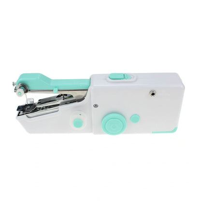 Portable mini hand sewing machine in various colors with compact design for easy sewing on the go