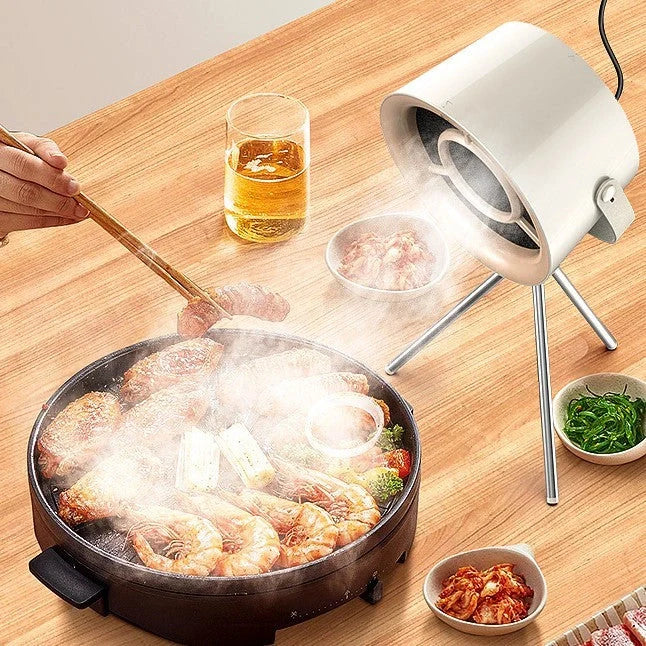 2024 Portable Desktop Exhaust Fan in milky white with USB charging