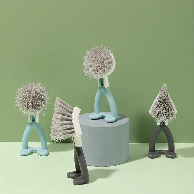 Vertical Pot Brush with durable bristles and ergonomic handle for efficient kitchen cleaning