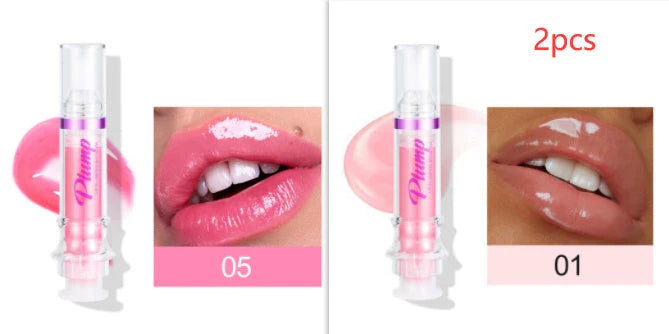Glossy Luxury Lip Gloss in various shades with a mirror-like shine and hydrating formula