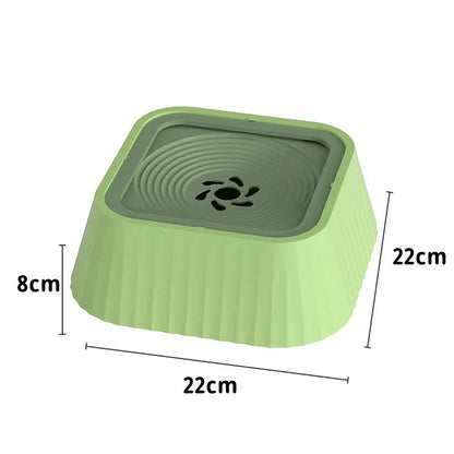 A premium floating pet bowl with a suspended water table design to prevent splashing and keep pets' faces dry