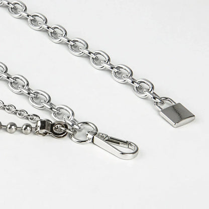 Adjustable alloy waist chain in golden and silver for summer hip hop punk styling