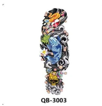 Waterproof Full Arm Tattoo Sticker in various colours for temporary body art