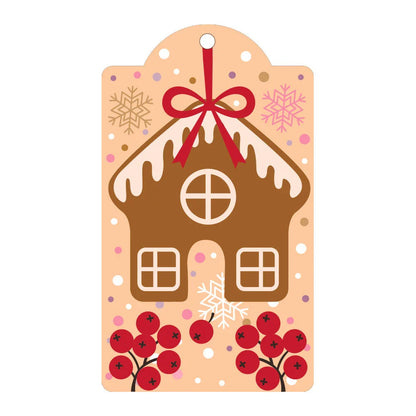 Festive car ornament hanging from rearview mirror with Christmas designs