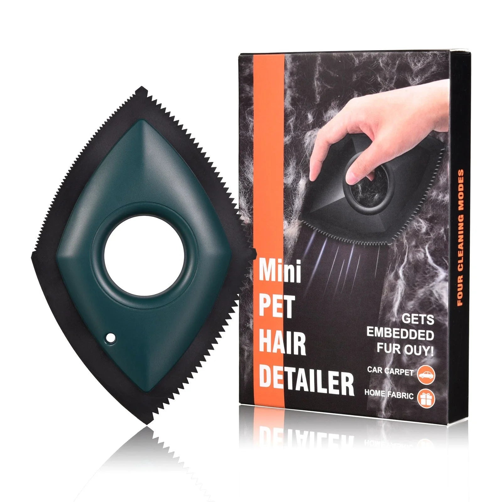 Versatile pet hair remover tool with adjustable cleaning modes for effective removal of cat and dog fur from cars, carpets, upholstery and more