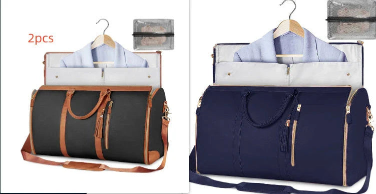 Versatile travel duffel bag for women with waterproof and foldable design, available in various color options