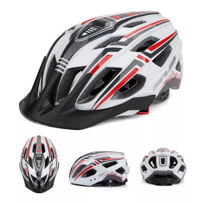 USB Charging Helmet with integrated taillight in bright colours for night cycling safety