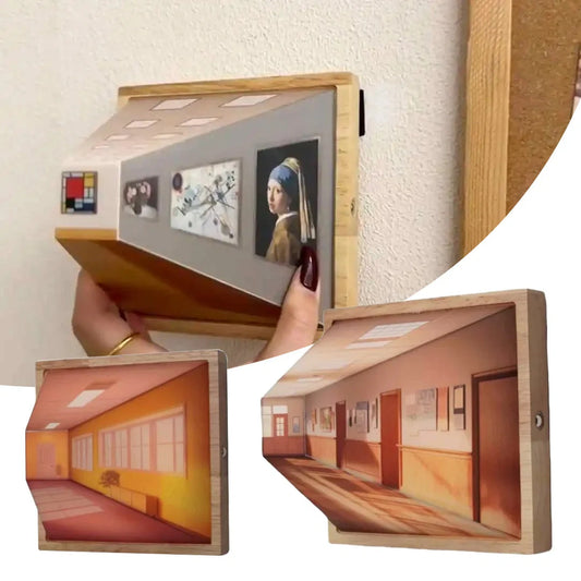 3D illusion night light with rechargeable LED and acrylic design, showing dynamic art effect