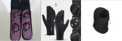 Versatile outdoor winter headwear with a warm fleece hat, face mask, and neck scarf for cold weather protection