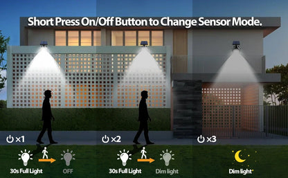 Premium outdoor solar light with advanced motion sensor for gardens, patios, and courtyards