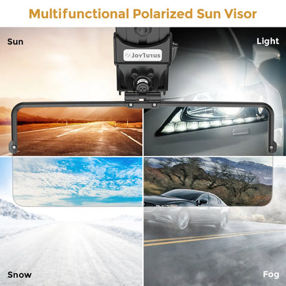 Polarized car sun visor with clear view and UV protection