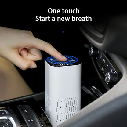 Powerful car air purifier with negative ion generator, designed to remove dust, smoke, and odors for a fresher in-car experience.