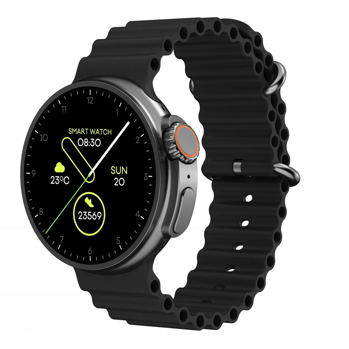 New K9 Smart Watch with 1.39-inch round screen, wireless charging, NFC payment, and comprehensive health monitoring features