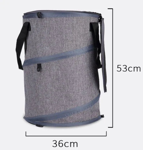 Collapsible pet carrier bag made of durable Oxford cloth, accommodating pets up to 18kg with a unique skylight design and lightweight, foldable construction