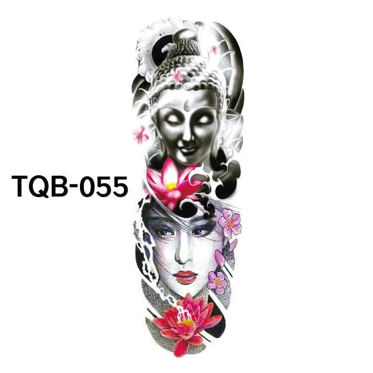 Waterproof Full Arm Tattoo Sticker in various colours for temporary body art
