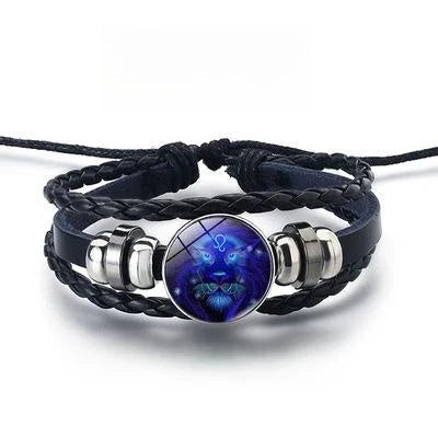Glowing Zodiac Bracelet in punk style with luminous feature for night-time wear