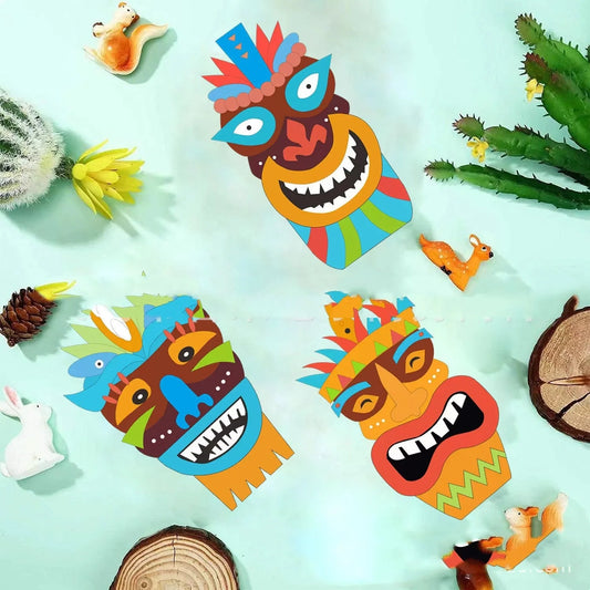 Tropical Hawaiian table decoration wood sign with vibrant colours for summer parties