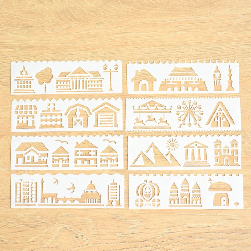 Multifunctional hollow painting template for creative art projects