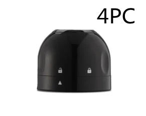 Premium silicone wine and champagne bottle stoppers in black colour, designed to create an airtight seal and lock in freshness