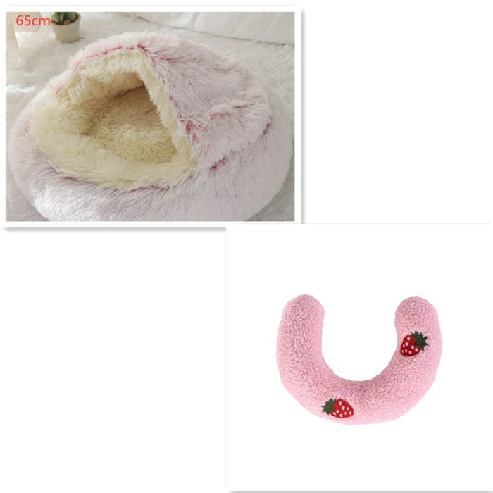 Cozy and comfortable 2-in-1 pet bed for cats and dogs, featuring plush, warm, and soft materials
