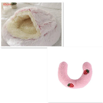 Cozy and comfortable 2-in-1 pet bed for cats and dogs, featuring plush, warm, and soft materials