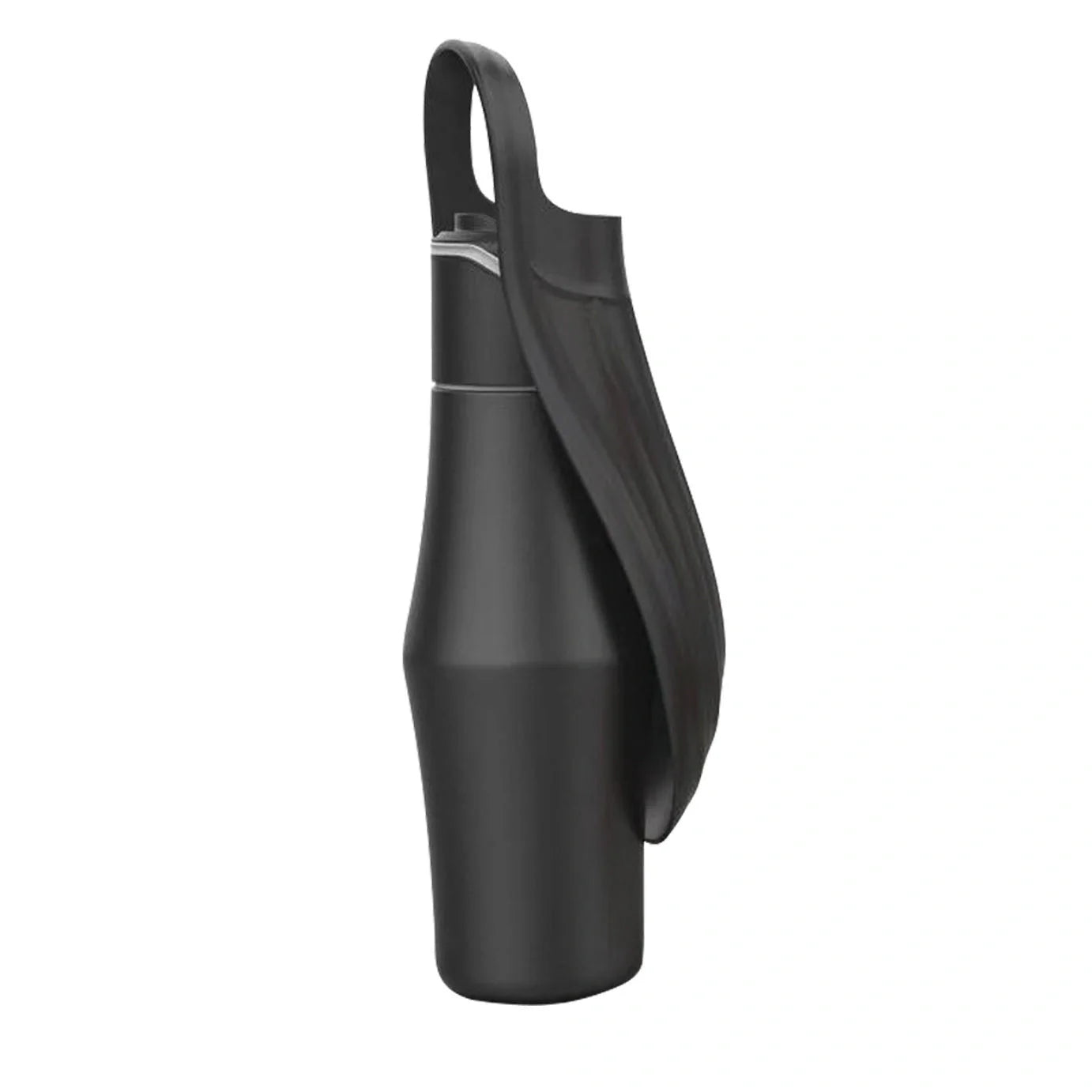 Portable dog water bottle with soft silicone leaf design for outdoor hydration