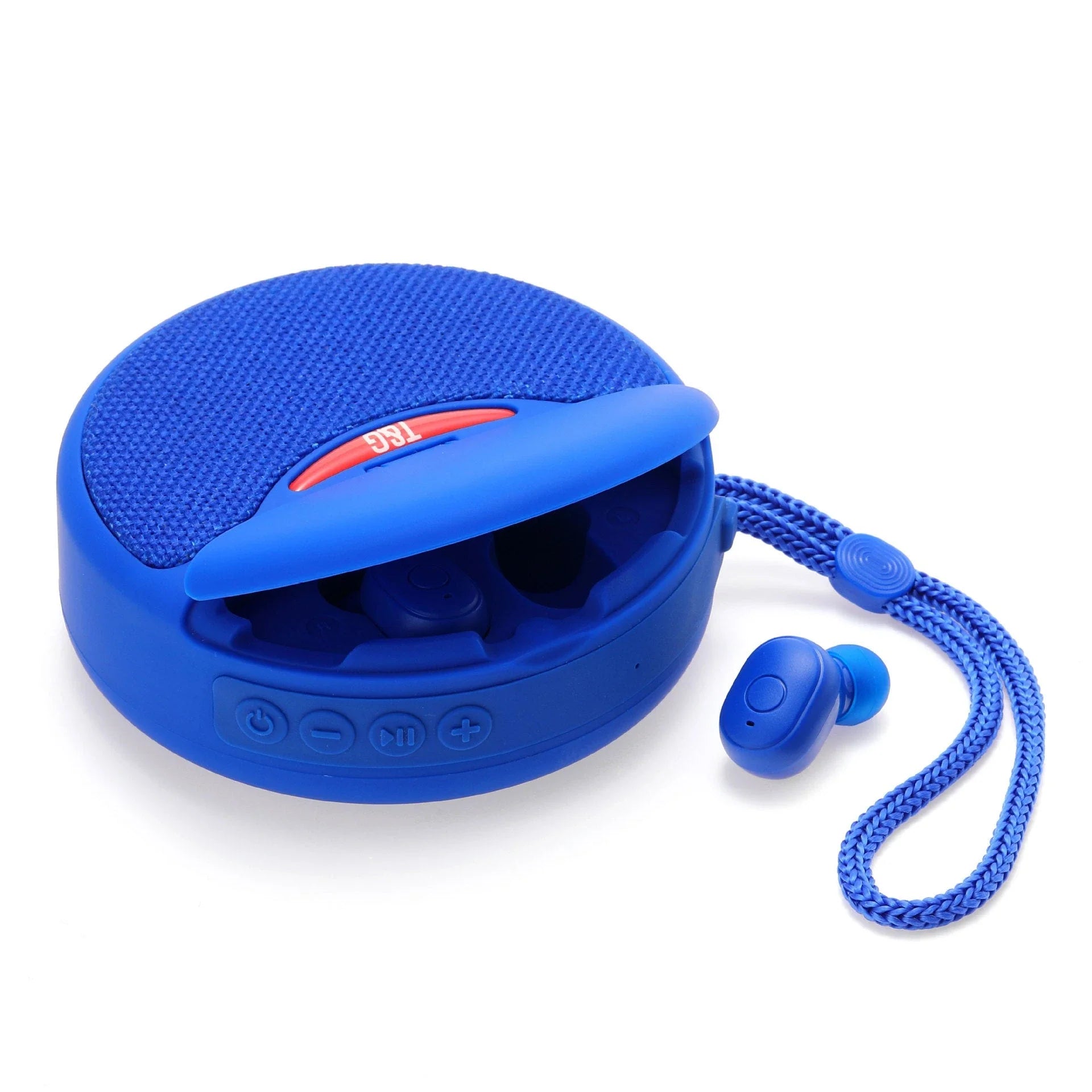 Premium wireless Bluetooth speaker with 3D stereo subwoofer, hands-free calling, and versatile connectivity options