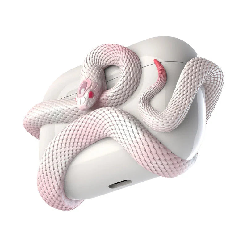 Spooky AirPods Pro case with creepy snake design, offers superior protection for wireless earphones
