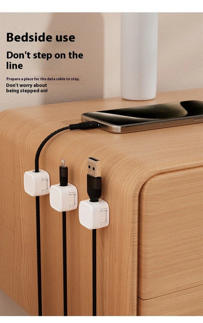 Cable Management Clips - Discreet desk cord organizers that securely hold cables in place without damaging furniture