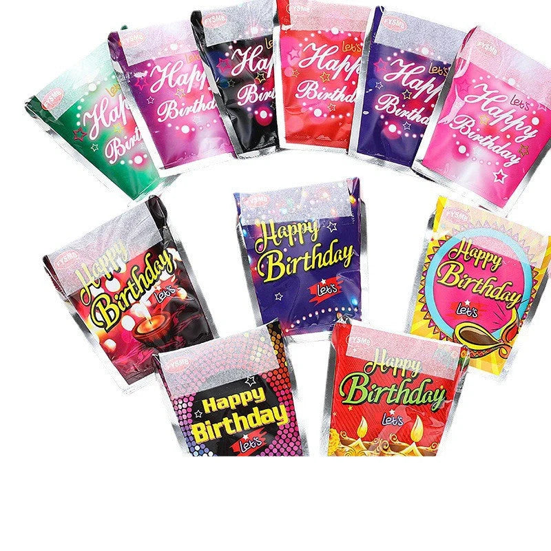 Automatic inflatable spray balloon with confetti for parties