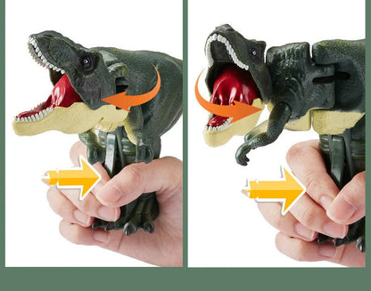 Green battery-free telescopic spring swing dinosaur toy for children