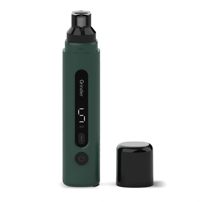 Rechargeable electric pet nail grinder with LED light and protective cap
