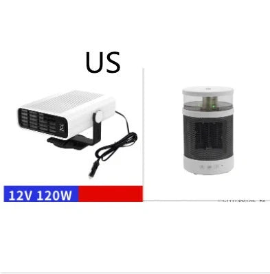 Universal Car Defrost Heater and Cooling Fan with 360-degree rotation for 12V and 24V vehicles