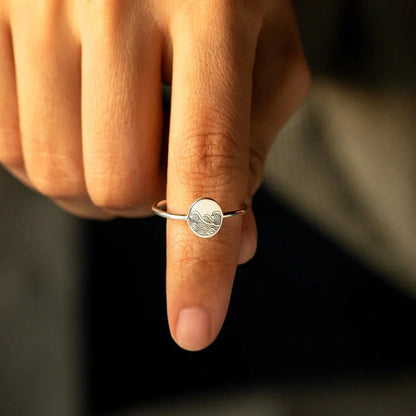 Elegant 925 Sterling Silver Storm Wave Ring in White or Yellow Gold for UK Women's Fashion