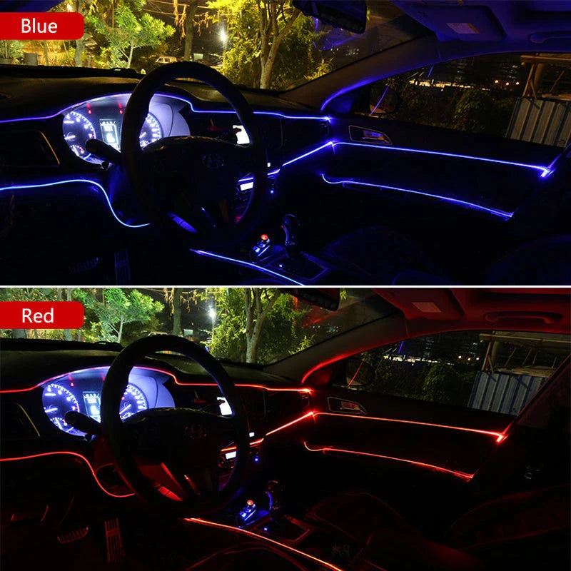 Flexible and water-resistant LED light strips in various vibrant colours, ideal for decorating cars, bicycles, and parties