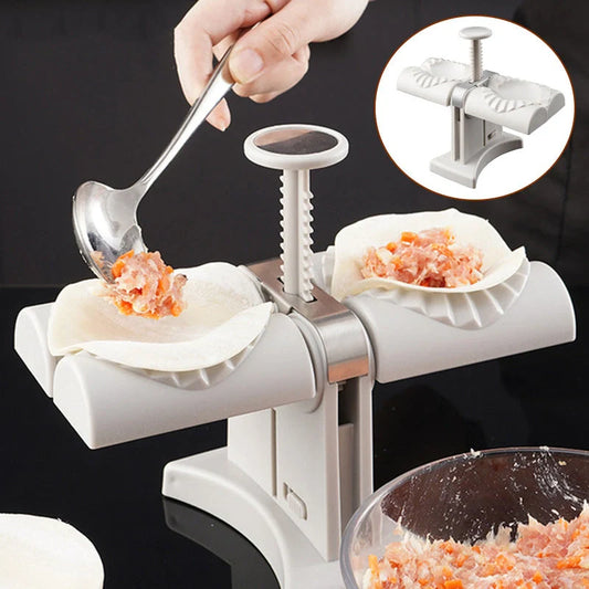 Double Head Dumpling Mould with anti-slip base for efficient dumpling making