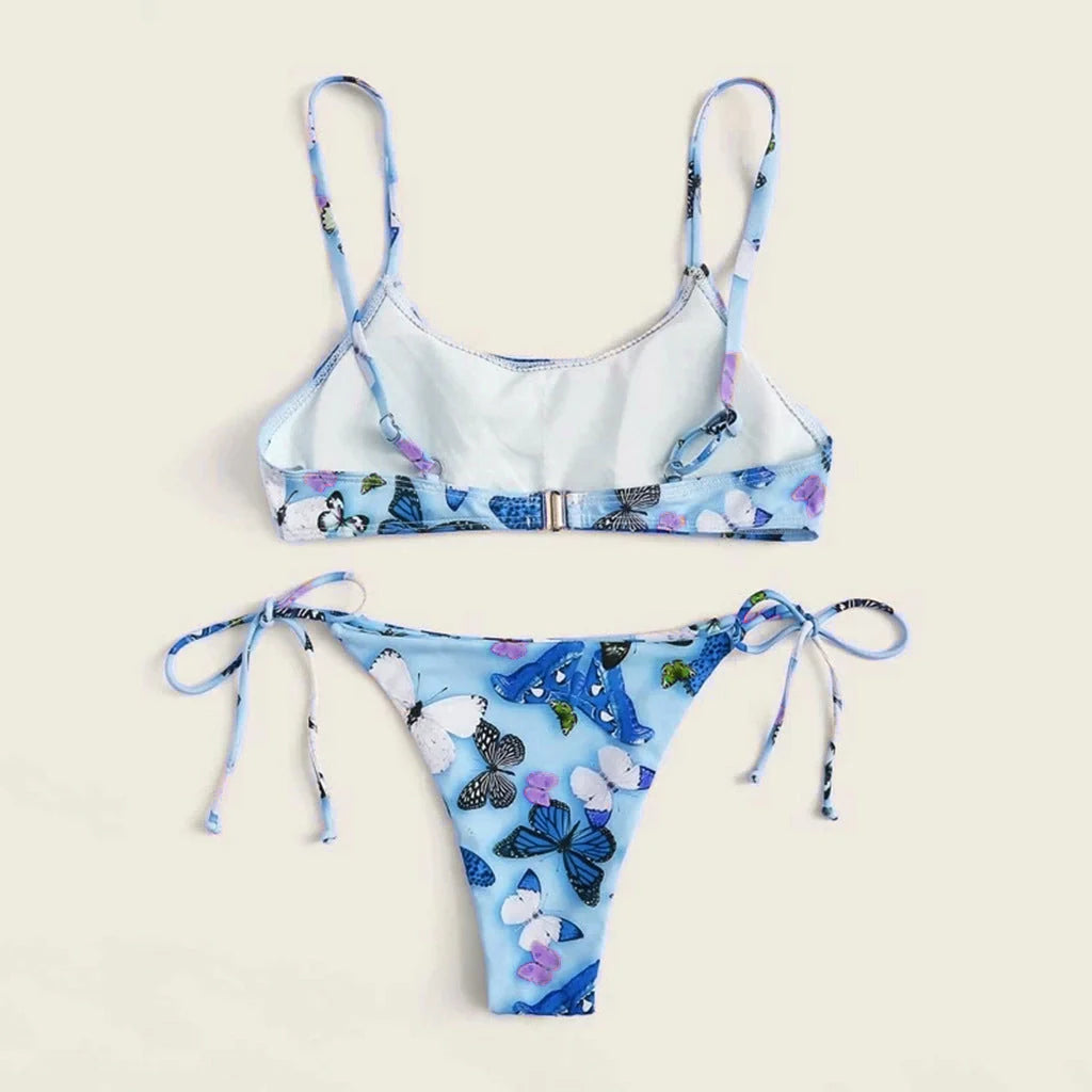 Women's floral print push-up bikini for summer beach wear