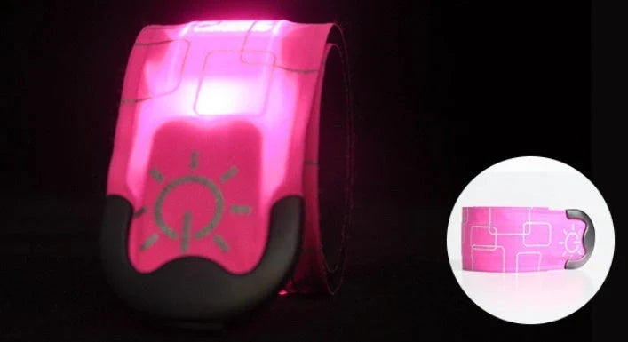 Rechargeable Nylon LED Sports Bracelet for night safety with bright illumination
