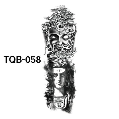 Waterproof Full Arm Tattoo Sticker in various colours for temporary body art
