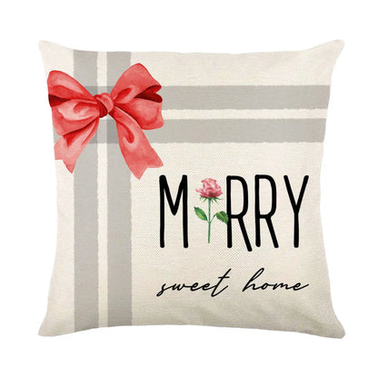 Festive Christmas pillow covers with snowflake pattern for cozy home decor