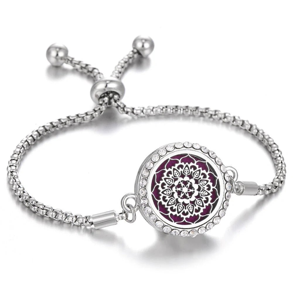 Stylish Aromatherapy Bracelet with Essential Oil Diffuser in various designs