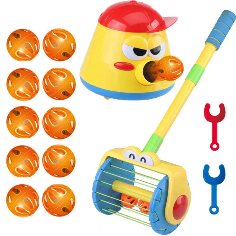 Cannonball Pot Car Toy with 360-degree movement and bell ball spraying feature