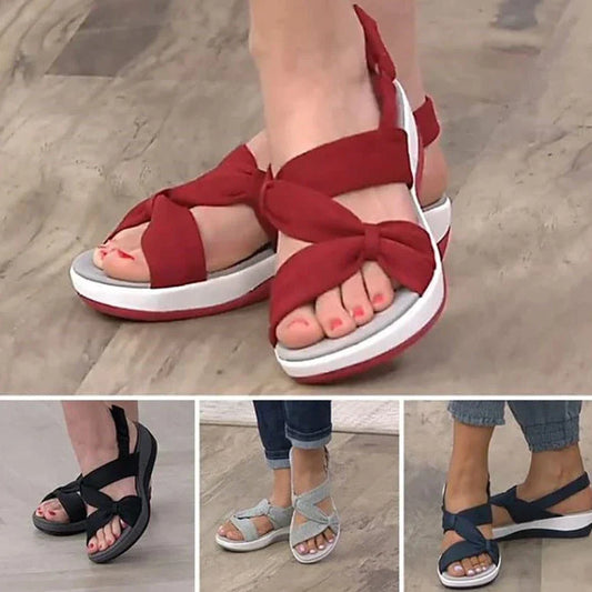 Stylish women's fish mouth sandals in various colors, featuring cloth uppers and rubber soles for comfort and durability