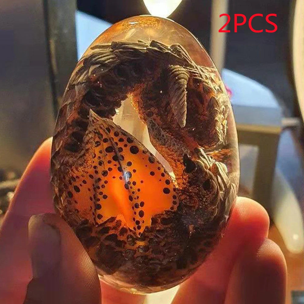 Lava Dragon Egg Desktop Decoration Dinosaur Egg Resin Crafts in various colours