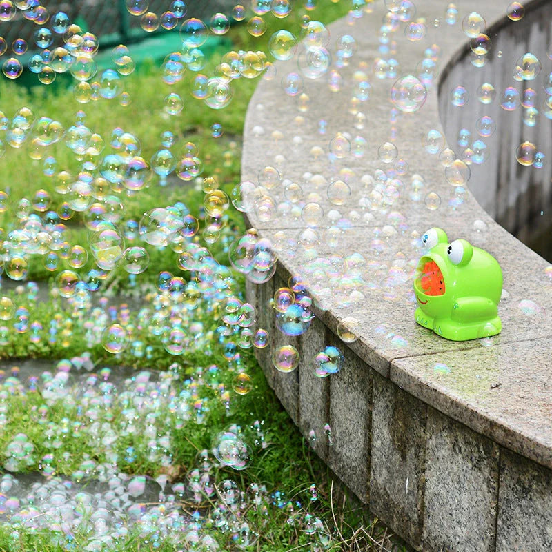 Creative Frog Automatic Bubble Machine Gun with lights and music, safe for children