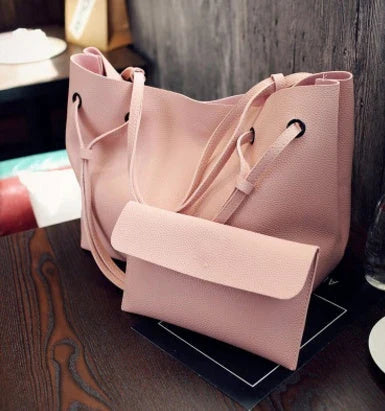 Fashionable shoulder tote bag with detachable crossbody strap, made of premium PU leather and available in multiple stylish colors