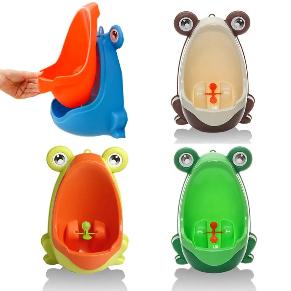 Ergonomic Frog Children Baby Potty Toilet in vibrant colors with adjustable height feature